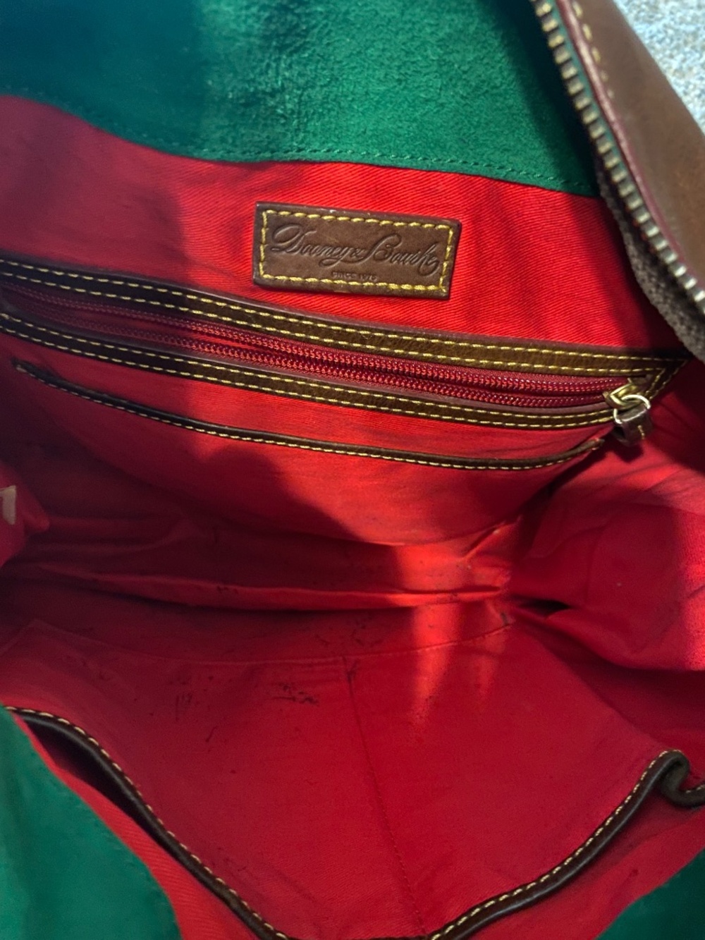 Dooney & Bourke large florentine satchel in chestnut - Picture 8 of 10